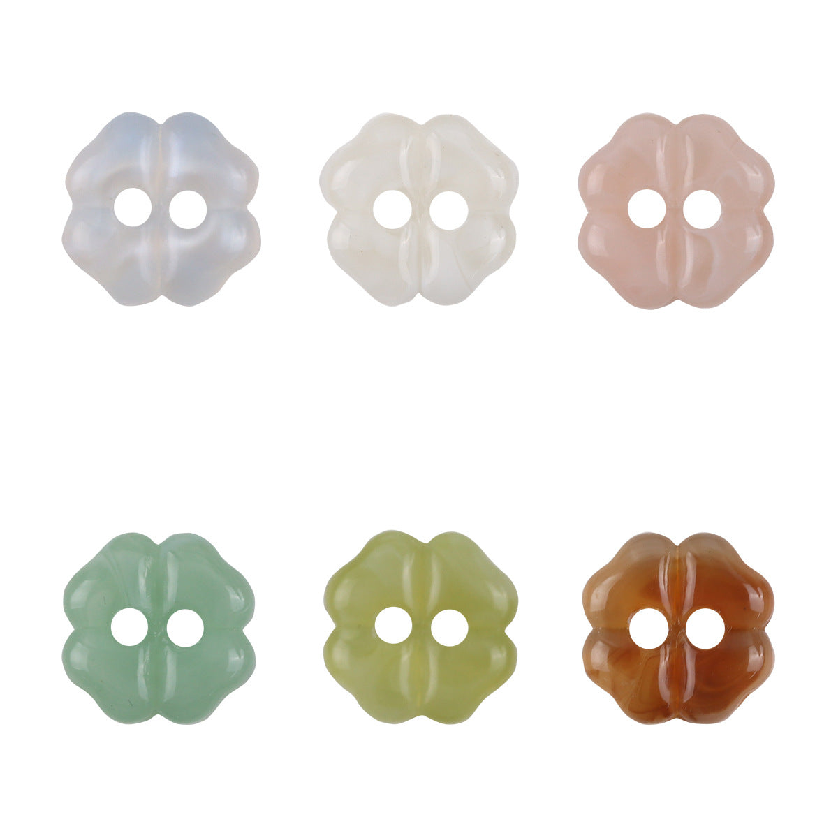 11mm Lovely Little Cherry Blossom Resin Buttons for Children 50pcs