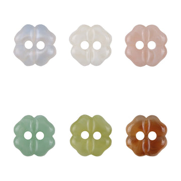 11mm Lovely Little Cherry Blossom Resin Buttons for Children 50pcs
