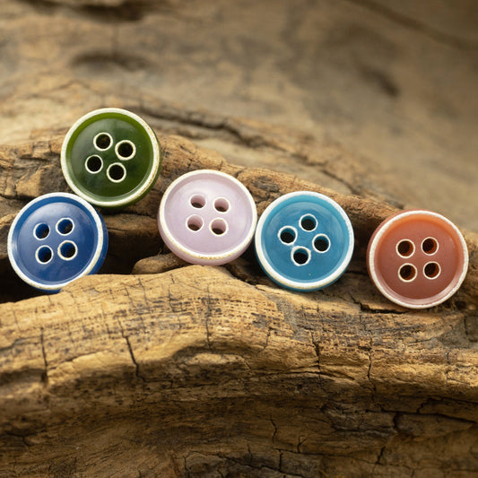 Retro Floral Shirt Urea Resin Buttons 150 Pack