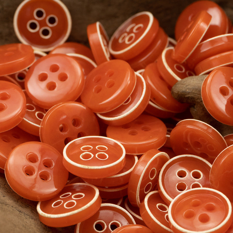 Retro Floral Shirt Urea Resin Buttons 150 Pack