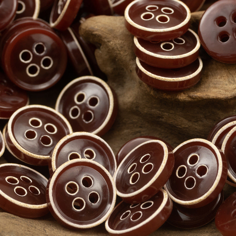 Retro Floral Shirt Urea Resin Buttons 150 Pack