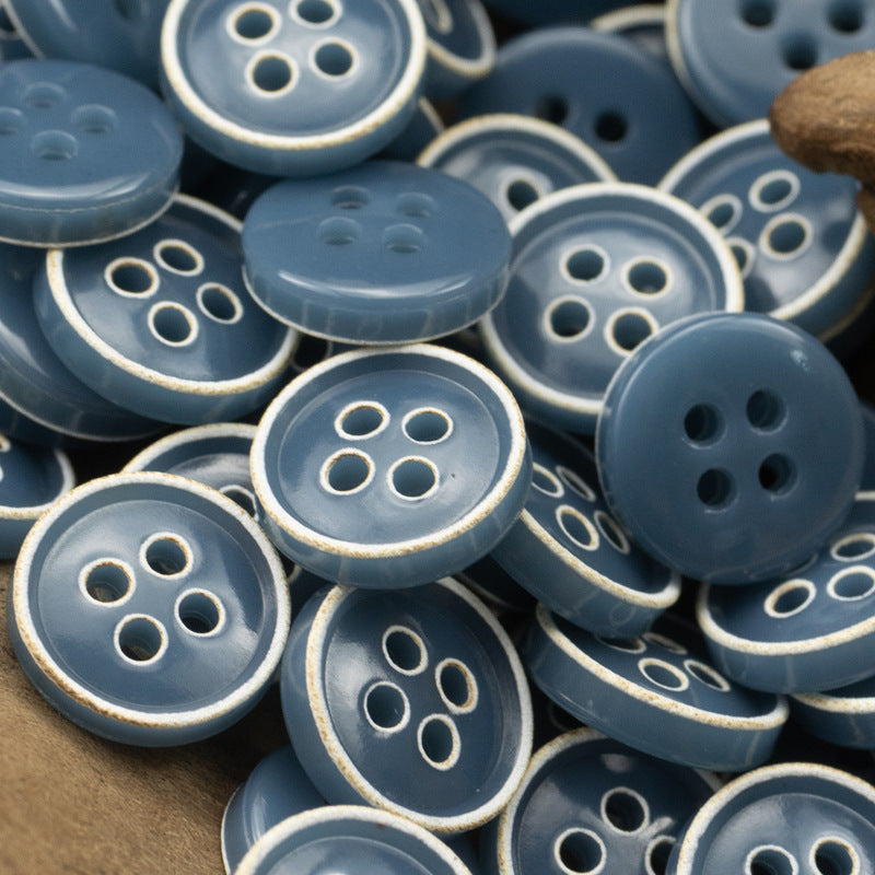 Retro Floral Shirt Urea Resin Buttons 150 Pack