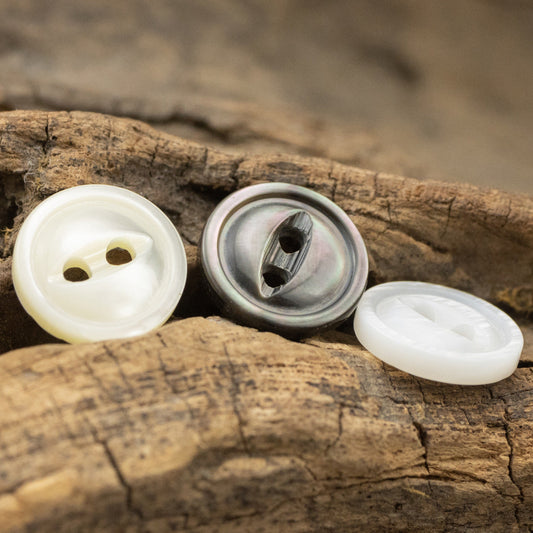 11.5mm Fish-Eye Design Natural Pearl Shell Buttons for Silk Shirts,10PCS
