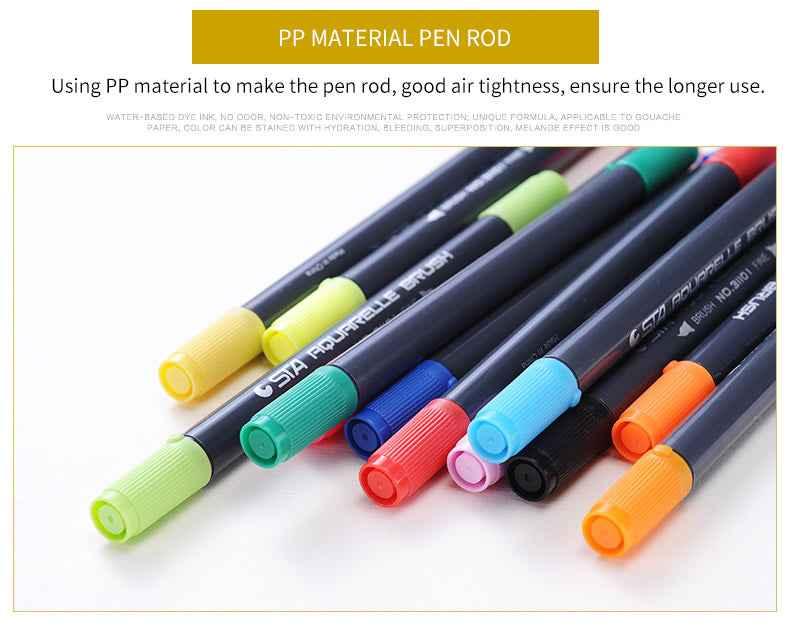 STA 3110 24-Farben-Doppelend-Aquarellpinselstift