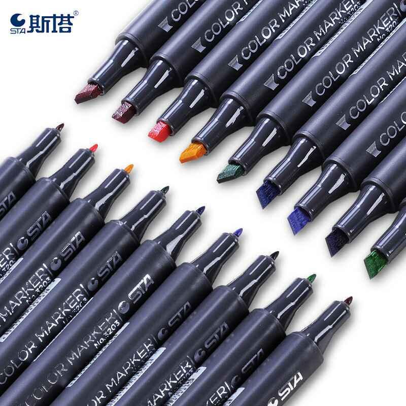 SAT 3203 Twin Art Markers Alcohol Based 30 Color Animaiton Fashion Set