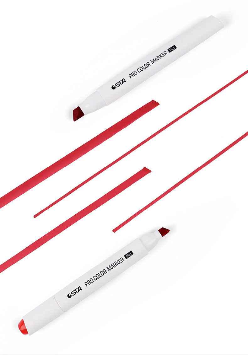 STA Pro Color Marker Plus 48 marqueurs artistiques à l'alcool de ton gris avec sac de transport