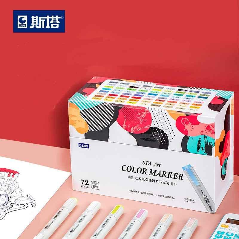 Marqueurs à alcool STA 9200 Art Premium, ensemble standard de 60/72/120 couleurs
