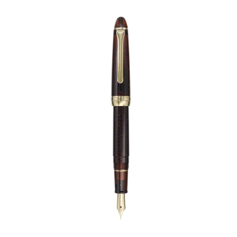 SHIKIORI Kusa Asobi Fountain Pen with Converter, Resin Body & Stainless Steel Nib Wine