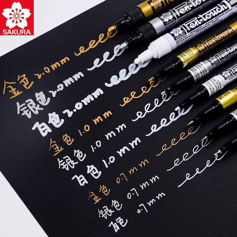 Sakura Pen-Touch Paint Marker Gold/Silver/White 3 Color Pack