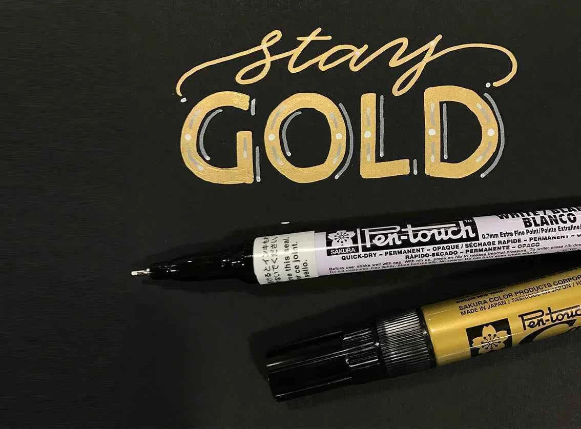 Sakura Pen-Touch Paint Marker Gold/Silver/White 3 Color Pack