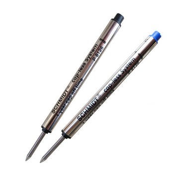 Schmidt P8126 Capless System Rollerball Pen Refill Black/Blue 2 Pack