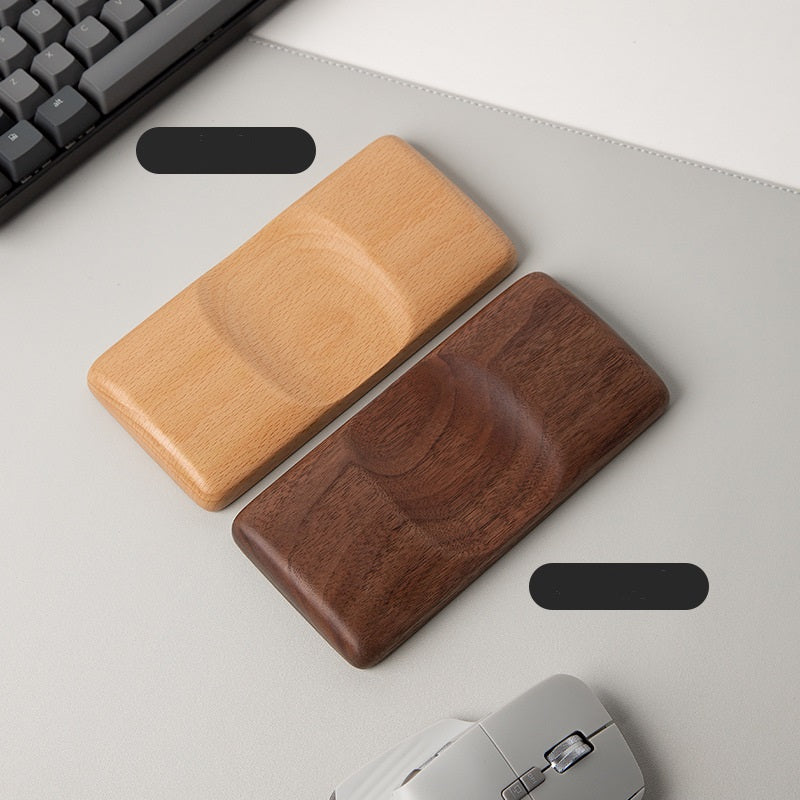 Solid Wood Mouse Wrist Rest – Gaming & Desk Ergonomic Hand Support | Walnut or Cherry