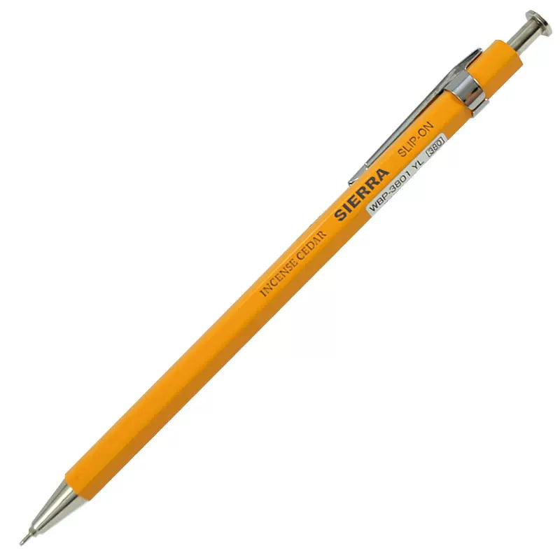 Slip-On Sierra Wooden Axis Ballpoint Pen - 0.5mm - Large Yellow