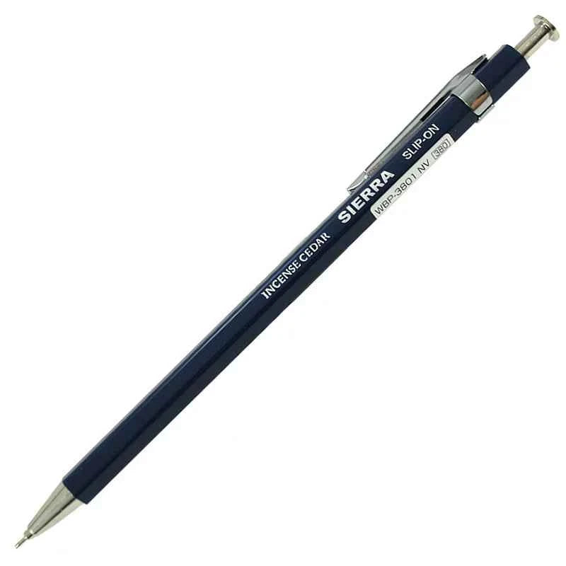 Slip-On Sierra Wooden Axis Ballpoint Pen - 0.5mm - Large Navy Blue