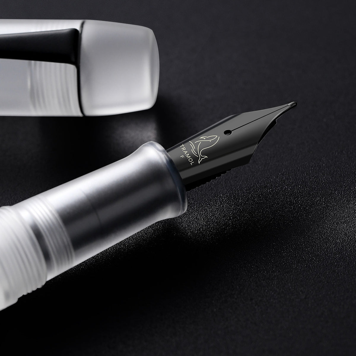 Tramol Vacuum Filling Fountain Pen – Frosted Transparent Acrylic Barrel, High-Capacity Ink, EF/F/M Iridium Nib