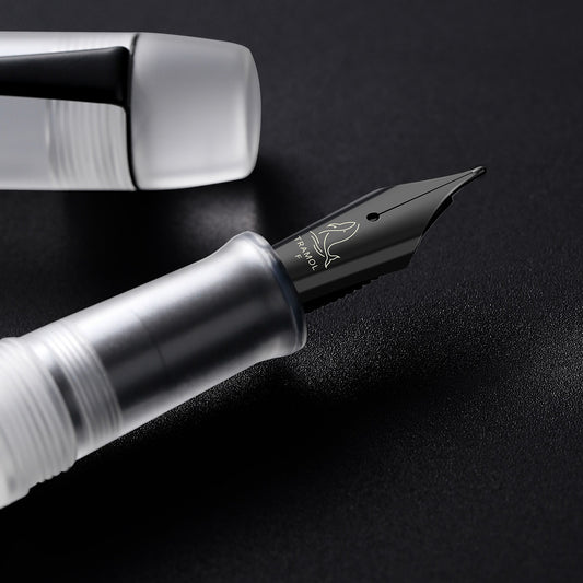 Tramol Vacuum Filling Fountain Pen – Frosted Transparent Acrylic Barrel, High-Capacity Ink, EF/F/M Iridium Nib