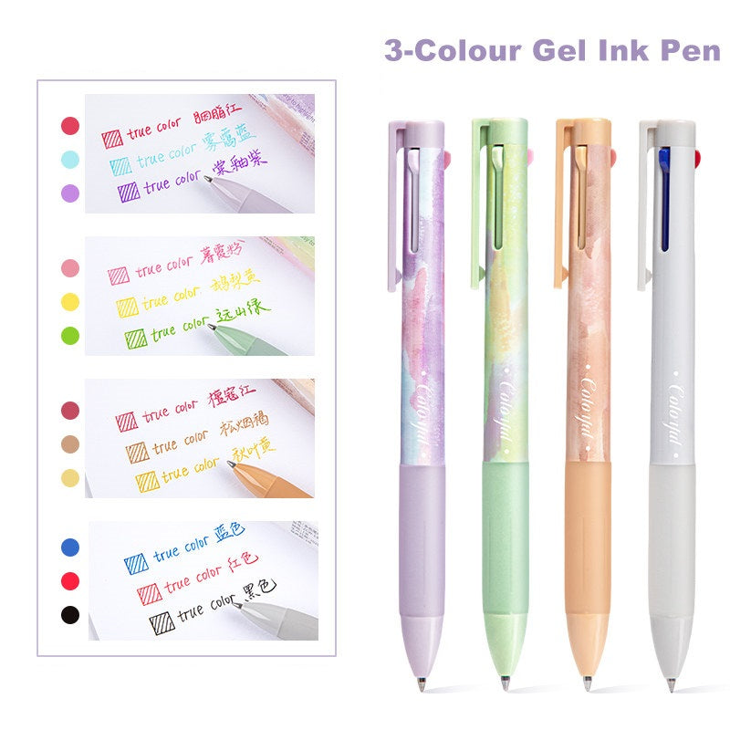 Truecolor 3-Color Gel Pen Set — 0.5mm | 4-Pack