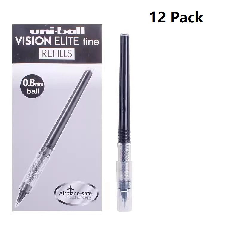Uni-ball UBR-90 Vision Elite Micro Rollerball Pen Refill 0.8mm 12 Pack