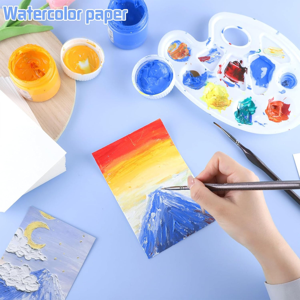 120 Sheets Watercolor Paper Bulk (4 x 6 Inch)