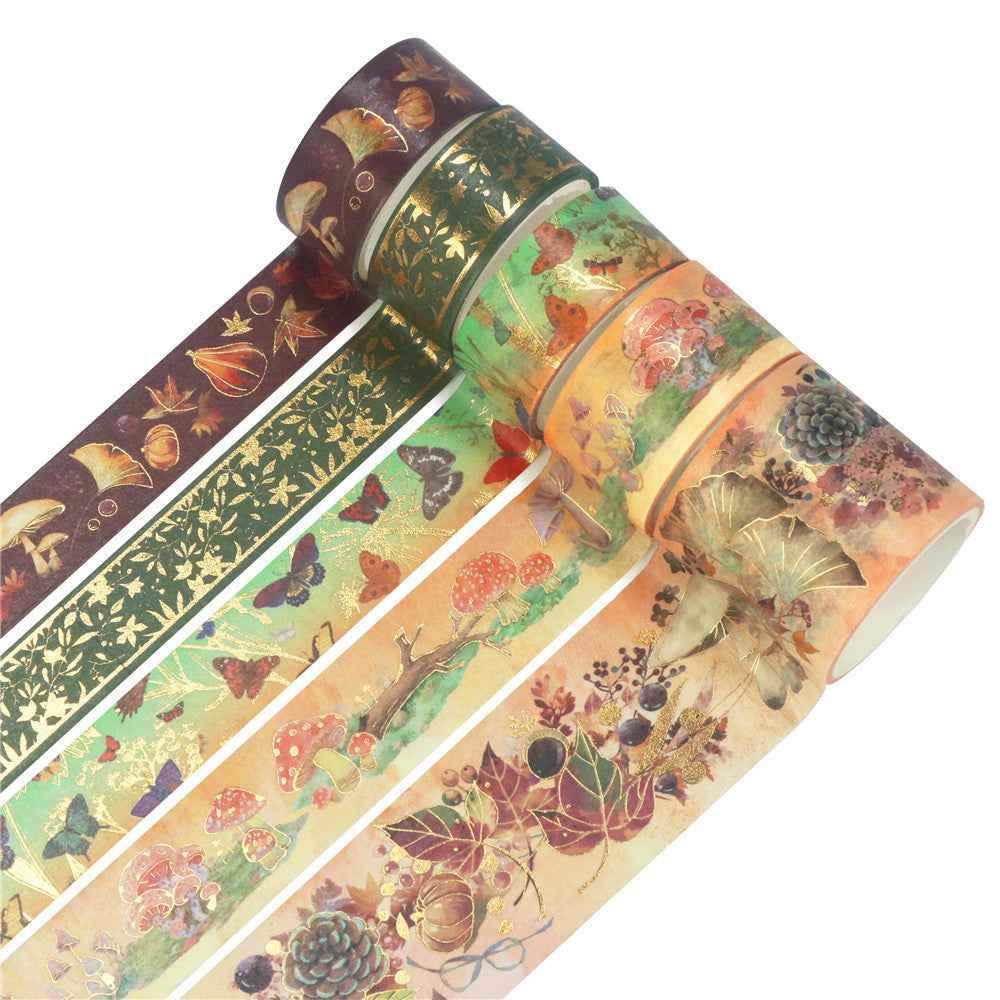 Hello Autumn Nature Metallic Folie Washi Tape Set 6 rullar