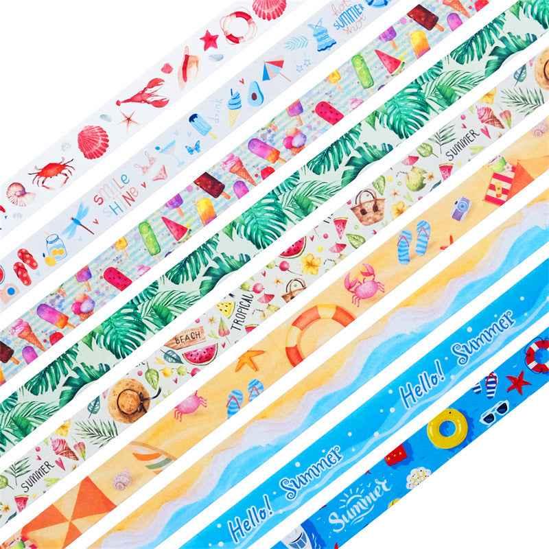 10 rollen Hello Summer Washi Tape-set 15 mm x 5 m