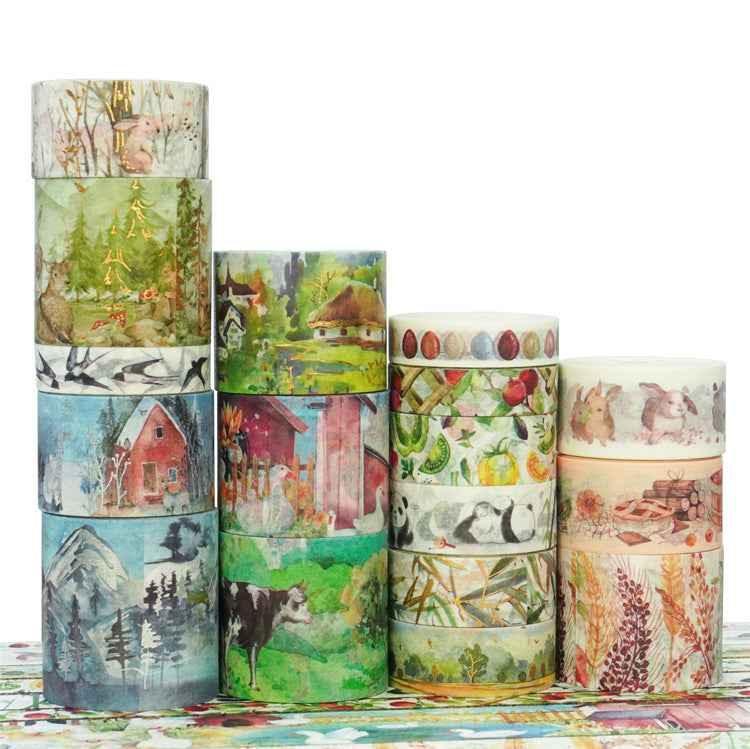 Mountain Forest Washi maskeringstapesett 17 ruller