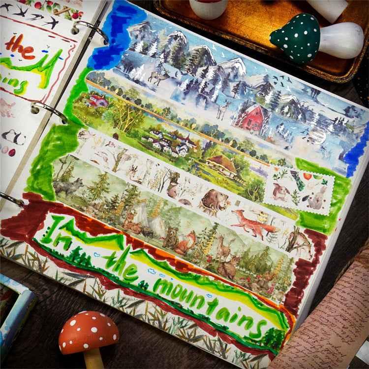 Mountain Forest Washi maskeringstapesett 17 ruller