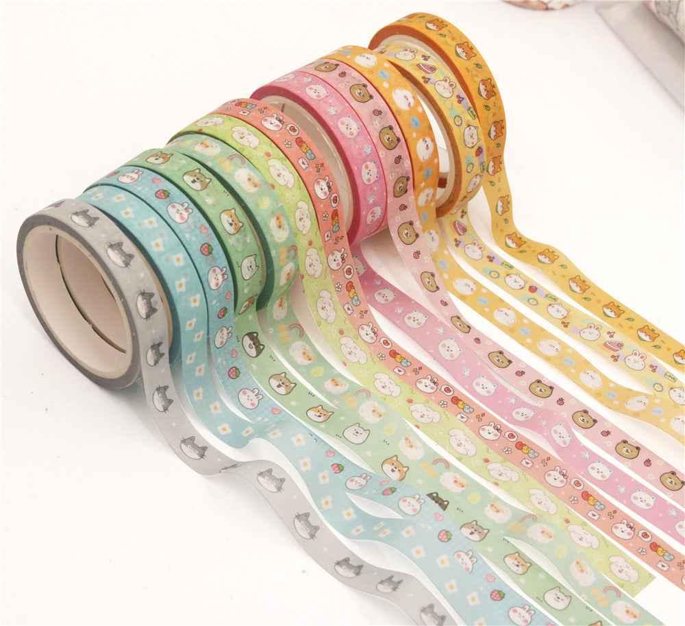 Schattige Dieren Washi Tape Set 18 Rollen