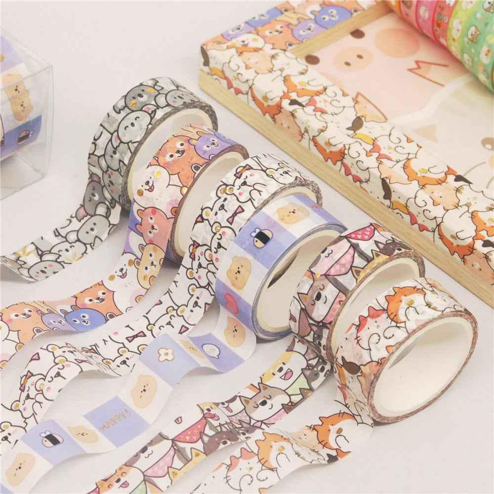 Schattige Dieren Washi Tape Set 18 Rollen