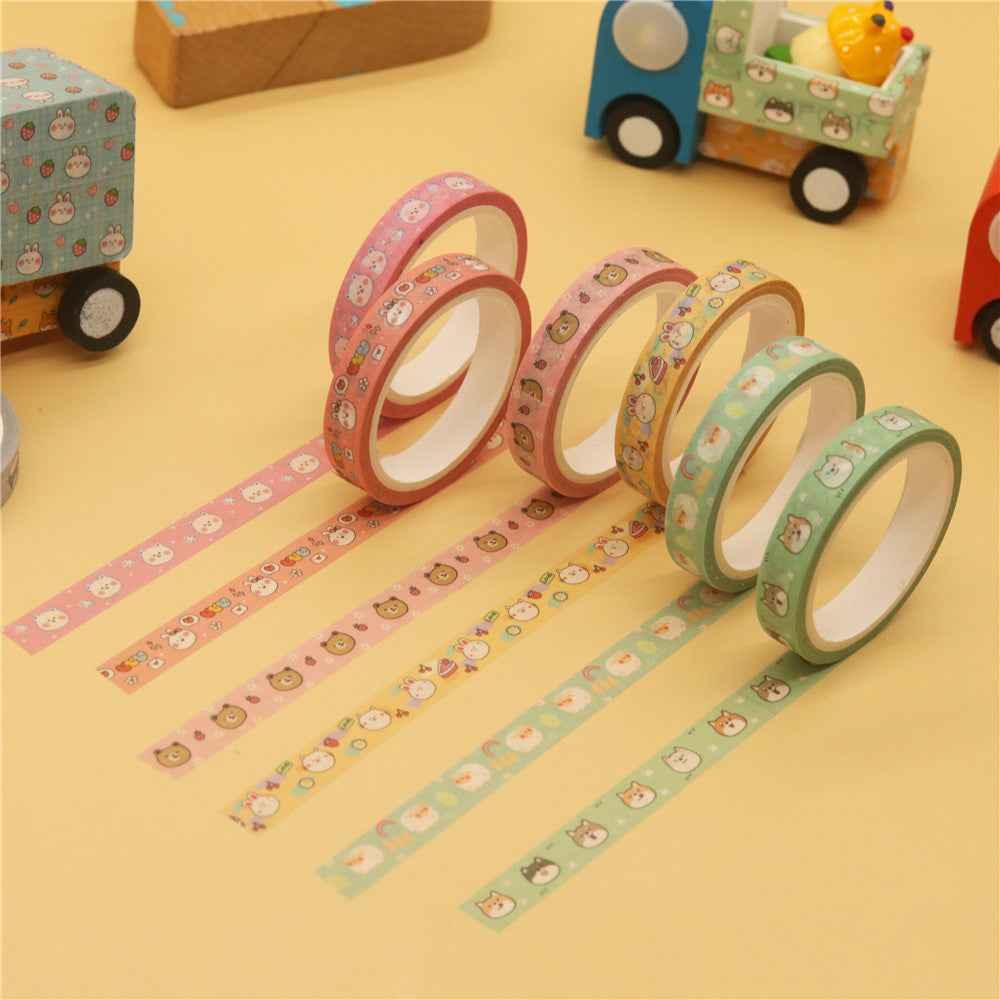 Schattige Dieren Washi Tape Set 18 Rollen