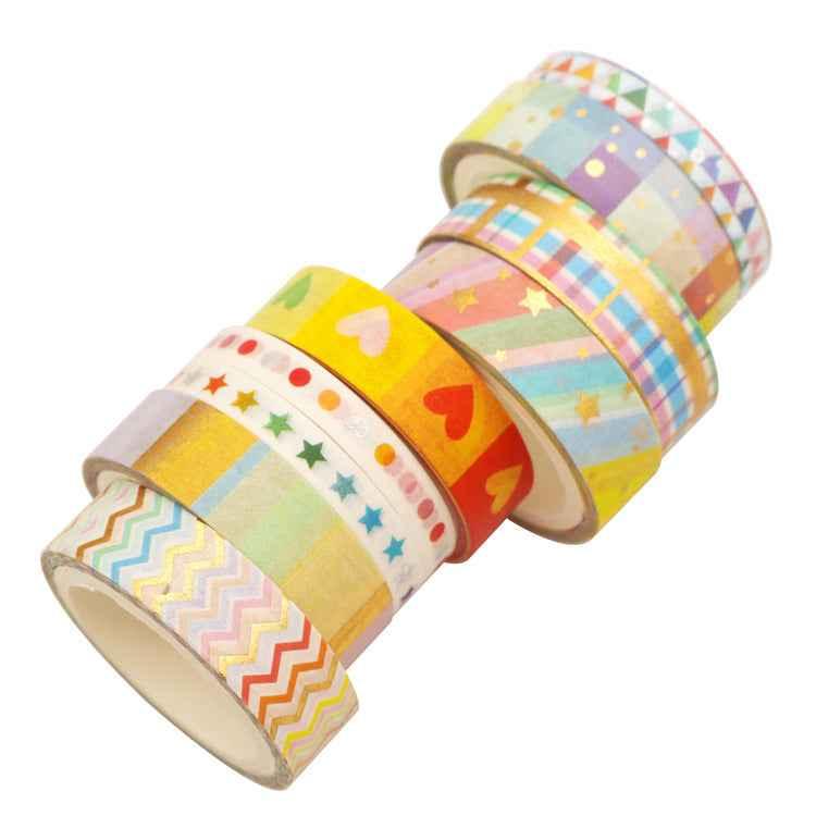 Zestaw taśm maskujących Washi Rainbow Foil, 27 rolek