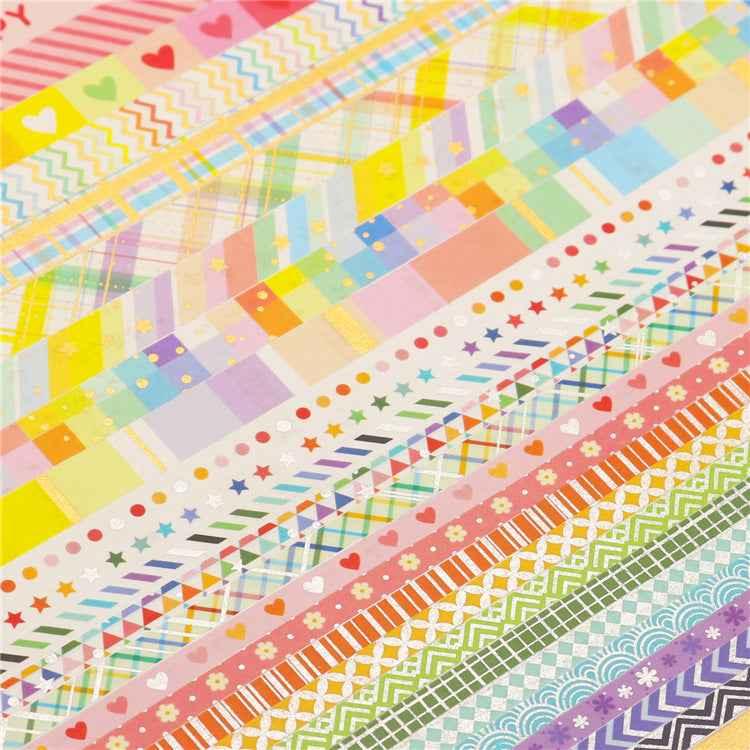 Zestaw taśm maskujących Washi Rainbow Foil, 27 rolek