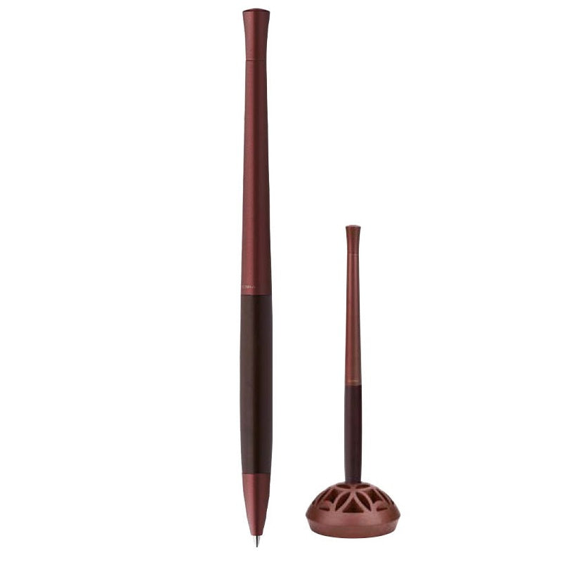 ZEBRA FLOS P-BA111 Oil-Based Ballpoint Counter Pen 0.7 mm with Shippo Stand Wine
