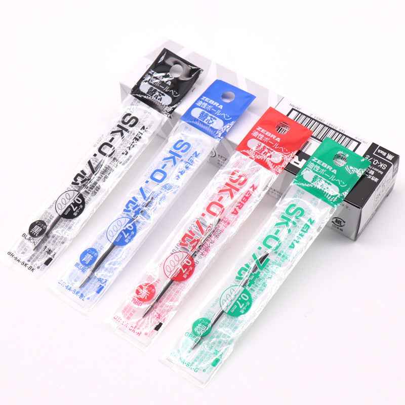 Zebra SK-0.7 Ballpoint Pen Refill 0.7mm Black/Blue/Red/Green 10 Pack