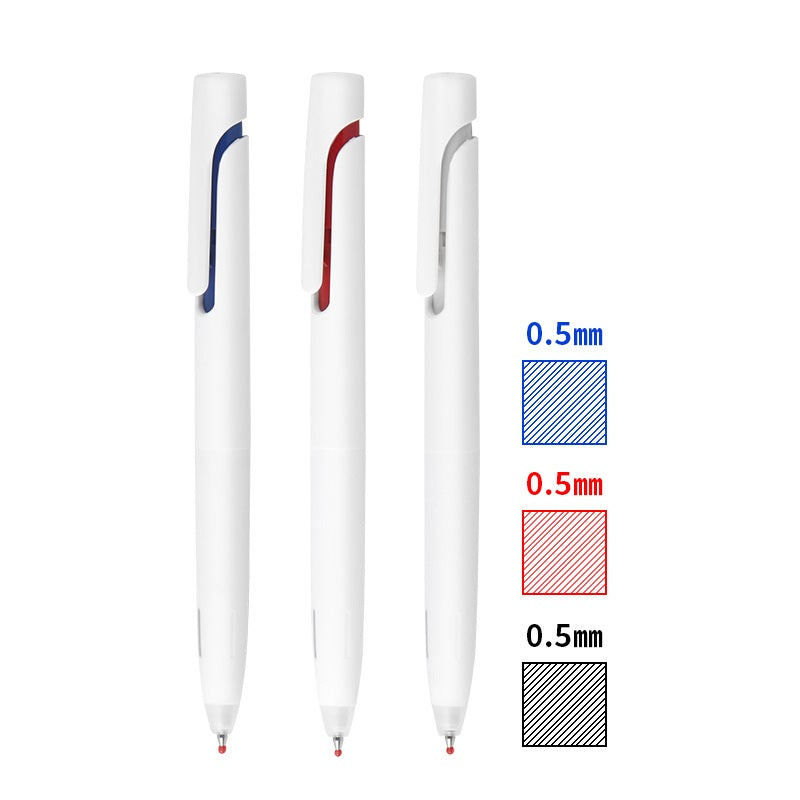 Zebra bLen Ballpoint Pen 0.5mm,Black/Blue/Red Ink,3 Pack