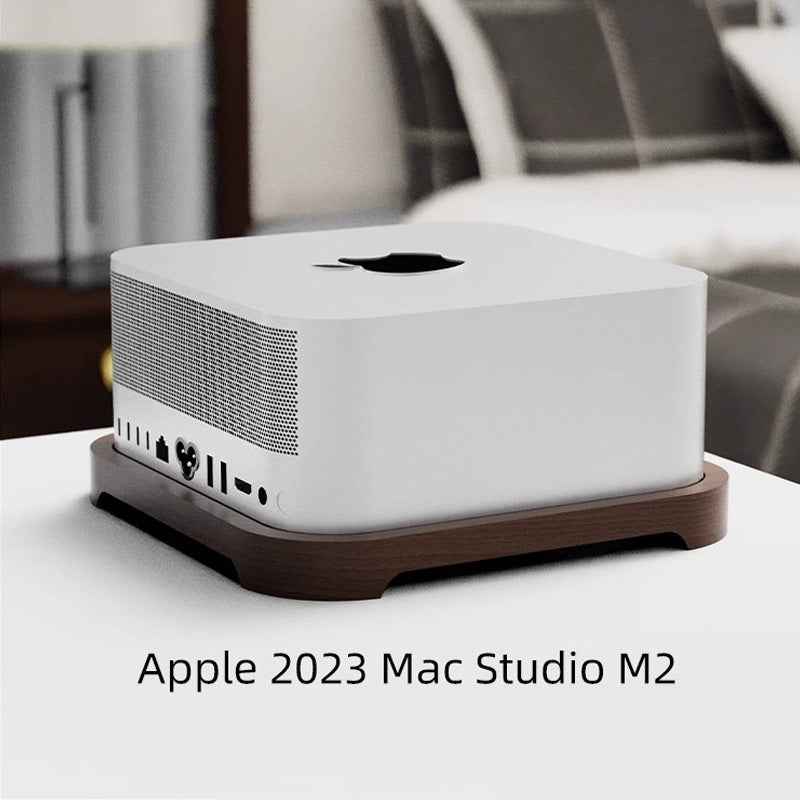 Black Walnut Desktop Stand for Apple 2023 Mac Studio M2