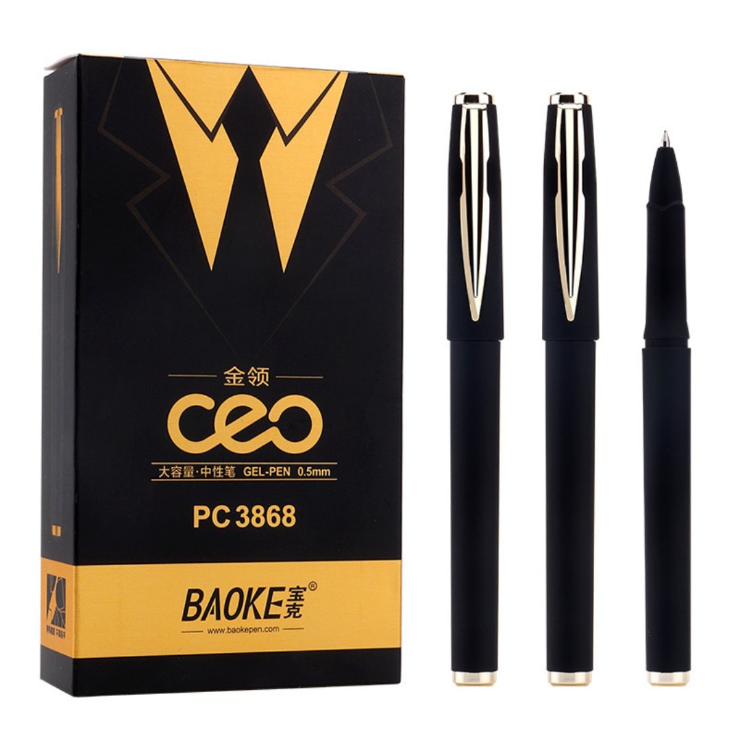 Baoke Ceo PC3868 Gel Pen 0.5mm Pack of 12 Black
