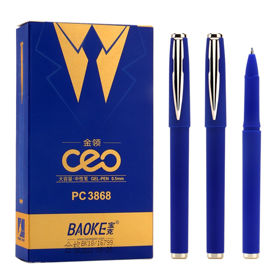 Baoke Ceo PC3868 Gel Pen 0.5mm Pack of 12 Blue