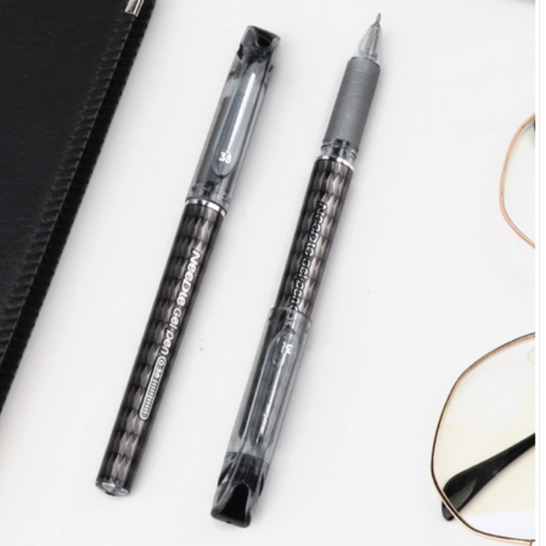 Baoke Needle Gelstift mit schwarzer Tinte, 0,38 mm, 12 Stück