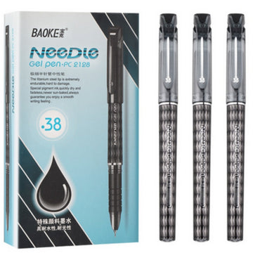 Baoke Needle Gelstift mit schwarzer Tinte, 0,38 mm, 12 Stück
