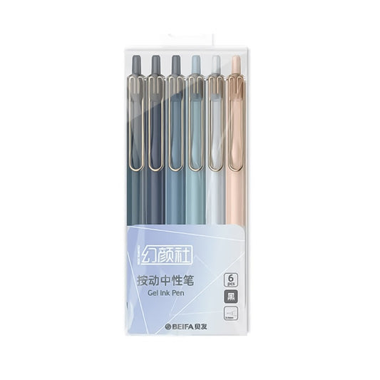 Beifa Morandi Retractable Gel Pen Black 0.5mm 0.5mm