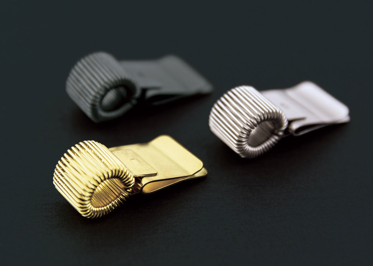 Midori Mini Clip Pen Holder Black/Gold/Silver