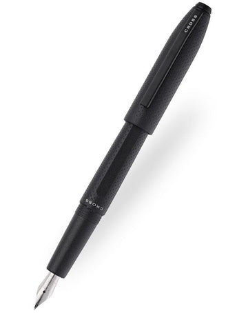 CROSS Prism Fountain Pen | Faceted Matte Resin Barrel | Chrome-Plated Steel F Nib | Converter Included Black