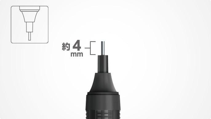 Porte-mine Tombow Mono Graph Lite avec gomme - 0,3 mm