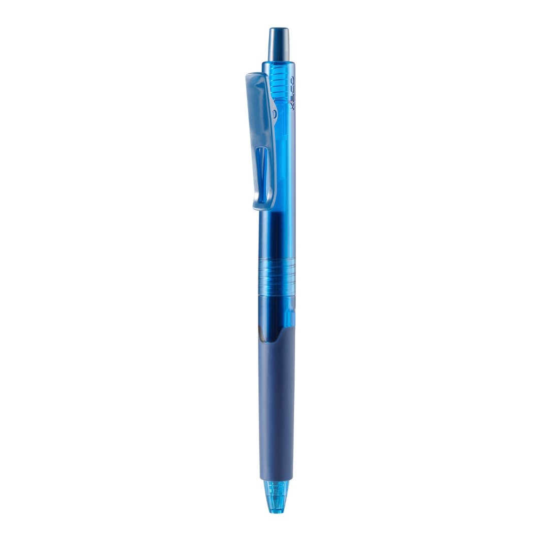 Kaco K9 Gel Ink Pen Transparent 0.5mm,5 Pack 0.5mm Blue