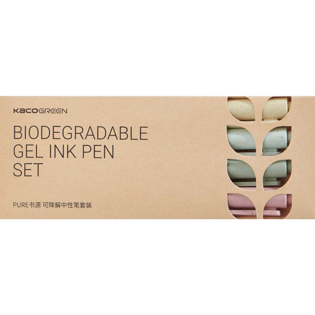 Kaco Pure Biodegradowalny długopis żelowy 0,5 mm, opakowanie 4 szt