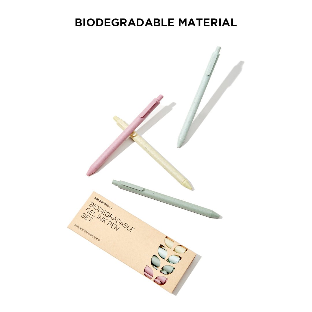 Kaco Pure Biodegradowalny długopis żelowy 0,5 mm, opakowanie 4 szt