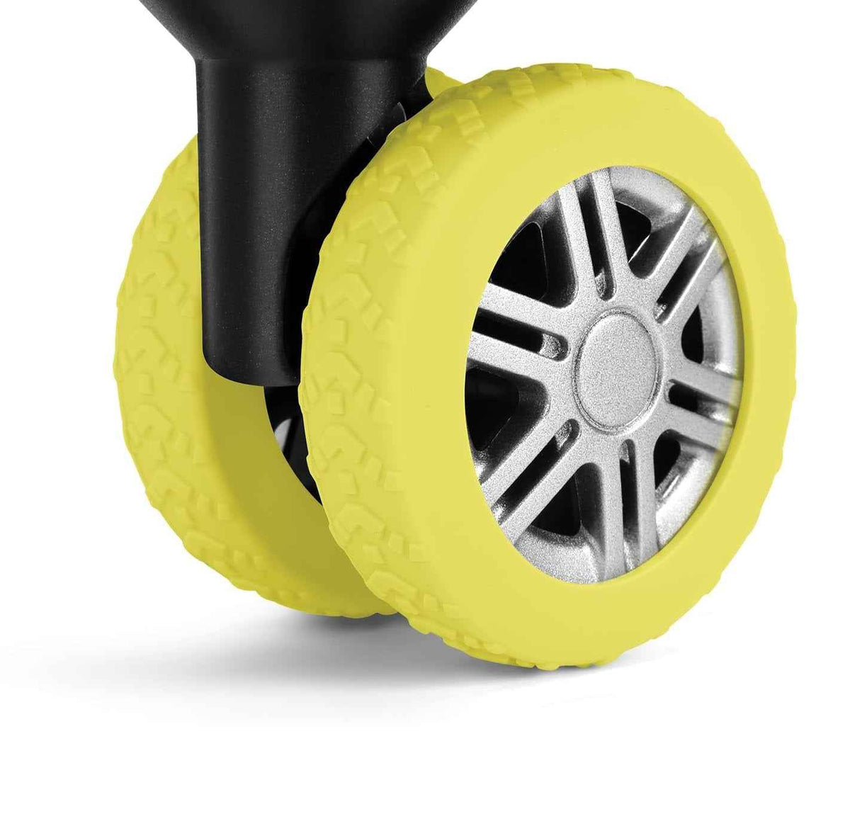 Silicone Suitcase Luggage Wheel Covers Protectors 8 Pack Yellow