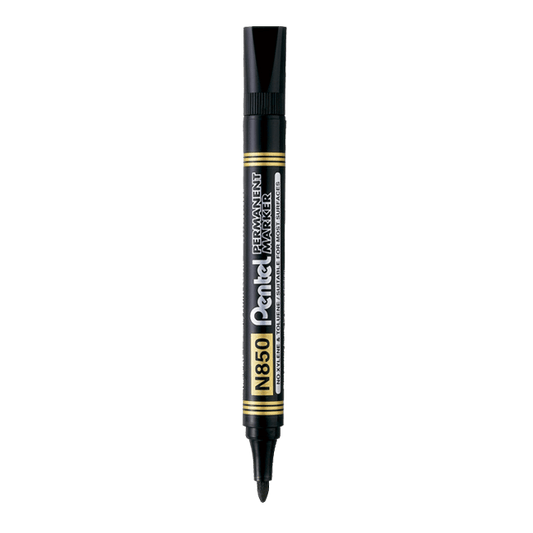 Pentel N850 Permanent Markers Bullet Point 4 Pack 4 Black