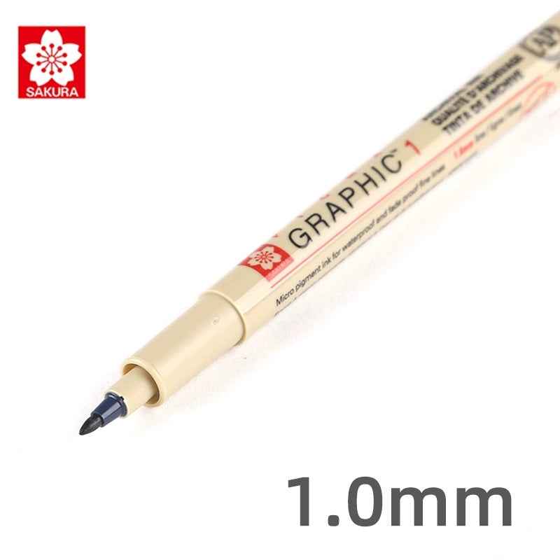Bolígrafo gráfico Sakura Pigma - 1,0 mm - Tinta negra (paquete de 3)